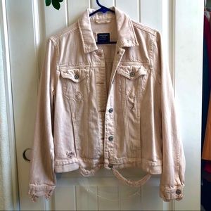 Abercrombie & Fitch pink denim jacket
